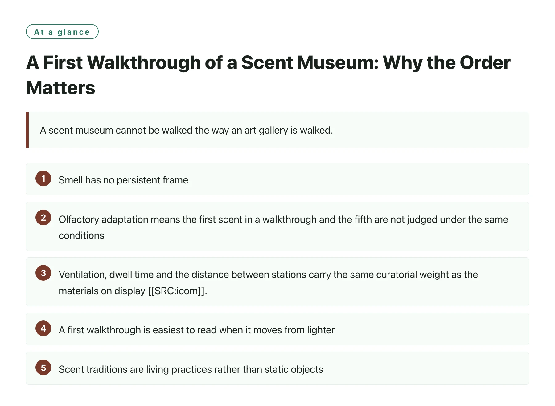 A First Walkthrough of a Scent Museum: Why the Order Matters——全文要点速览